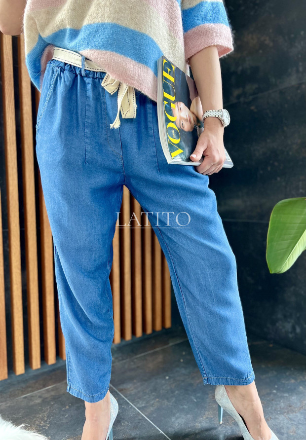 Materiałowe spodnie damskie