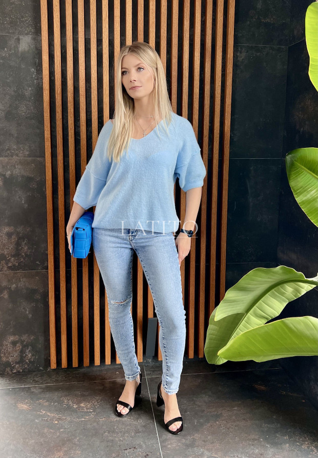 Sweter damski z krótkim rękawem