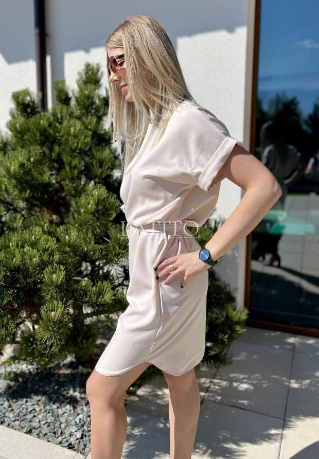 Sukienka trapezowa Perfect For You Beige