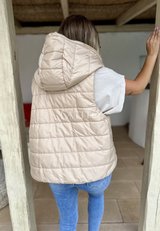 Bezrękawnik z kapturem