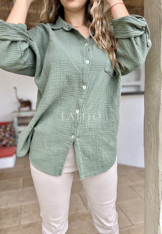 Muślinowa koszula damska