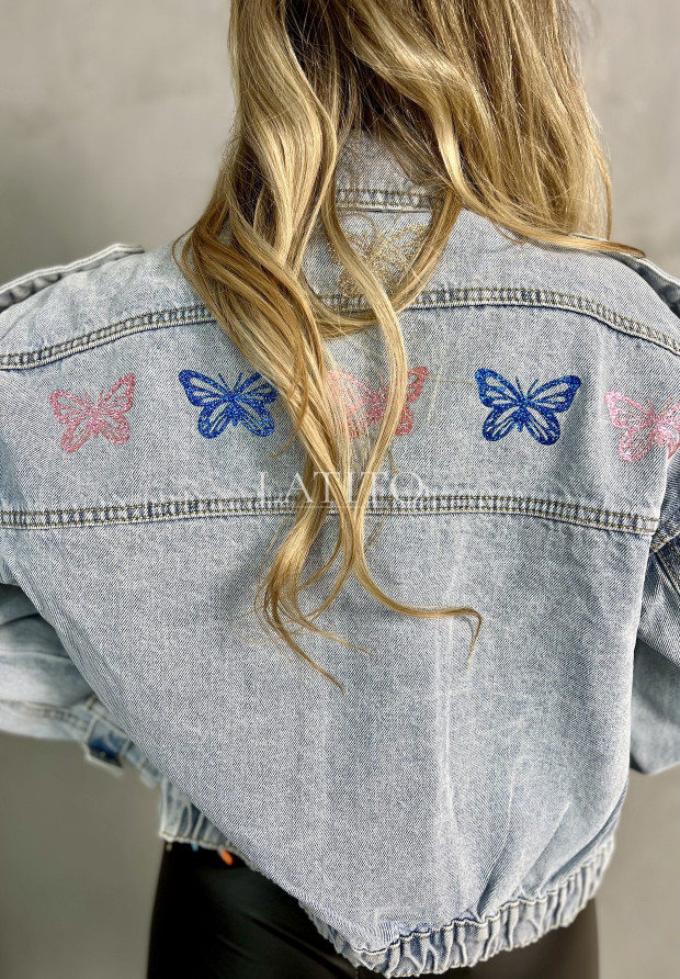 Kurtka jeansowa damska Butterfly
