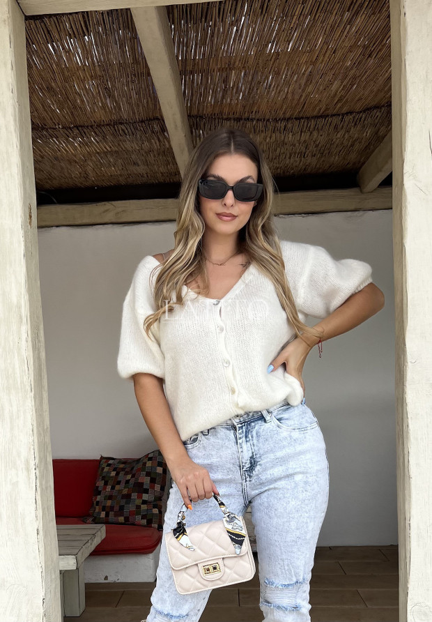 Krótki sweter damski