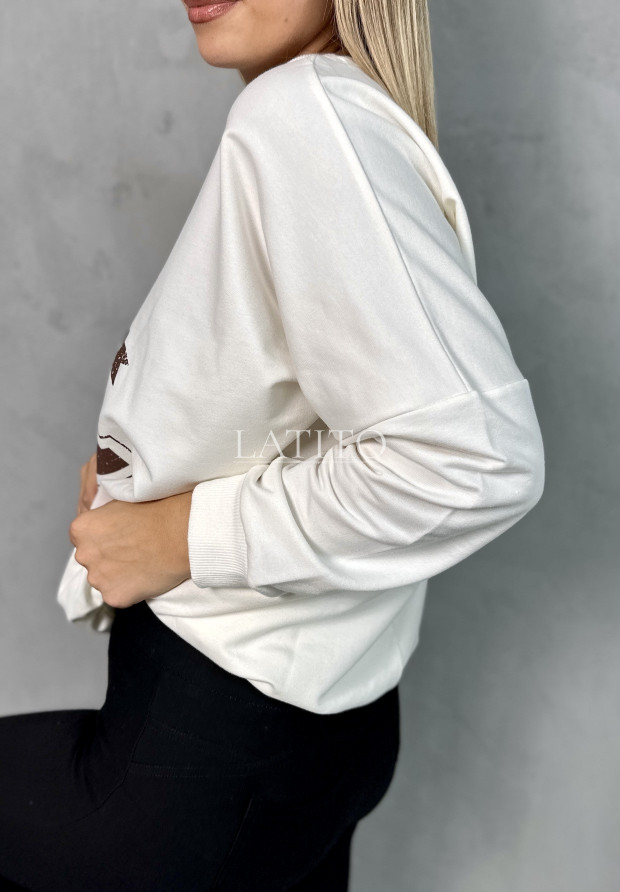 Bluza biała z nadrukiem