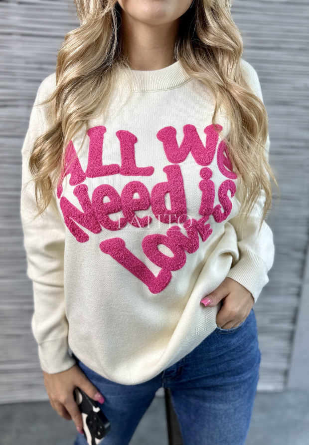 Sweter All We Need Ecru