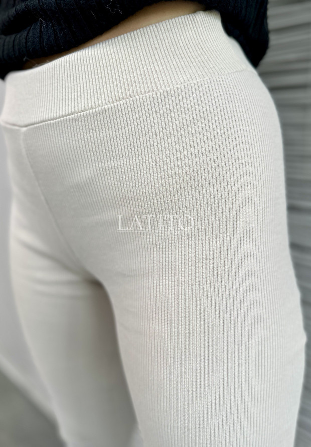 Legginsy prążkowane