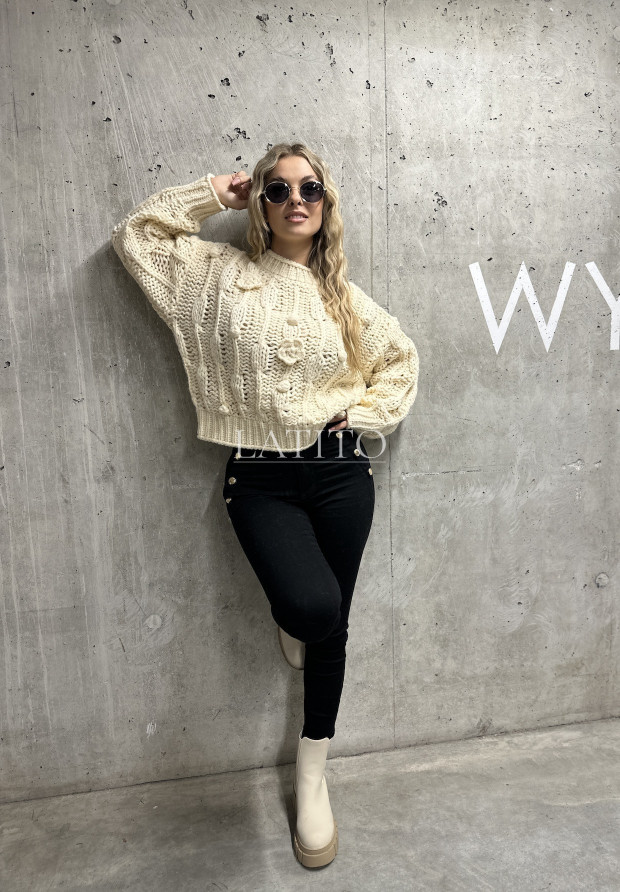 Krótki sweter damski