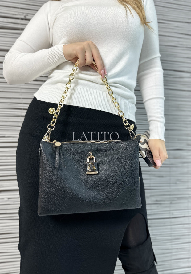 Mała torebka z imitacji skóry Dorotea Black