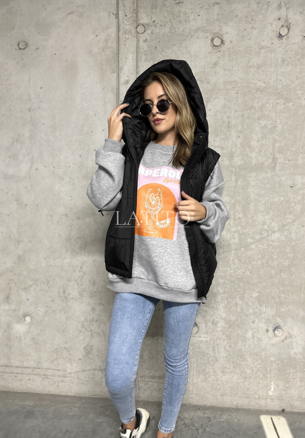 Kamizelka z kapturem Sabrina Black