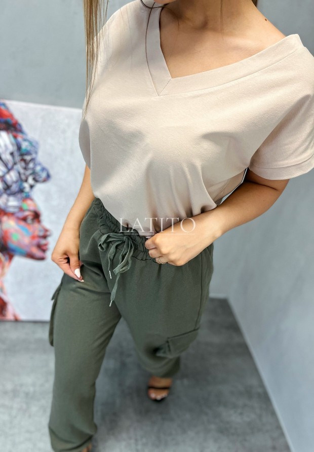 Basicowy t-shirt Beige