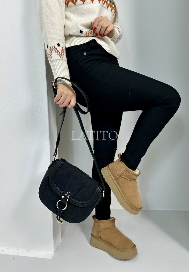 Torebka na ramię listonoszka Skipper Black