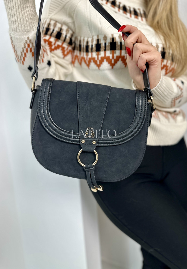 Torebka na ramię listonoszka Skipper Black