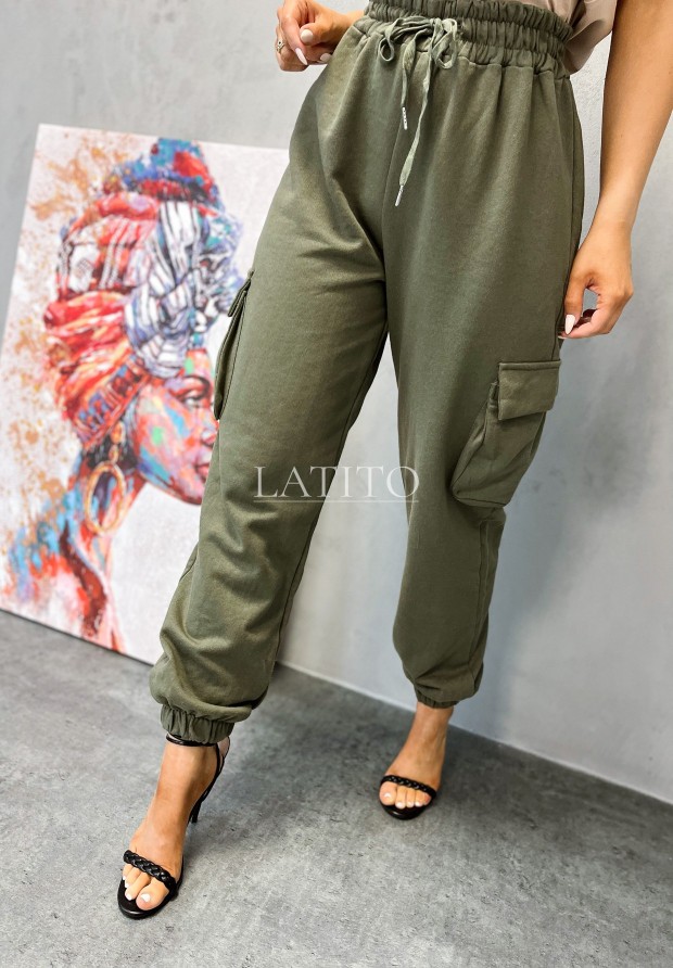 Bojówki damskie Khaki