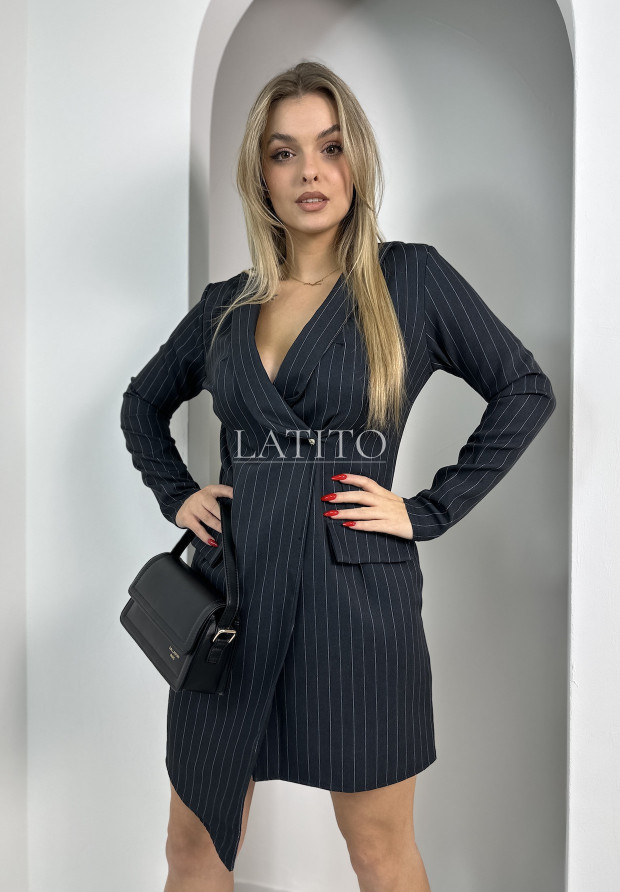 Sukienka marynarka w paski Amelia Black