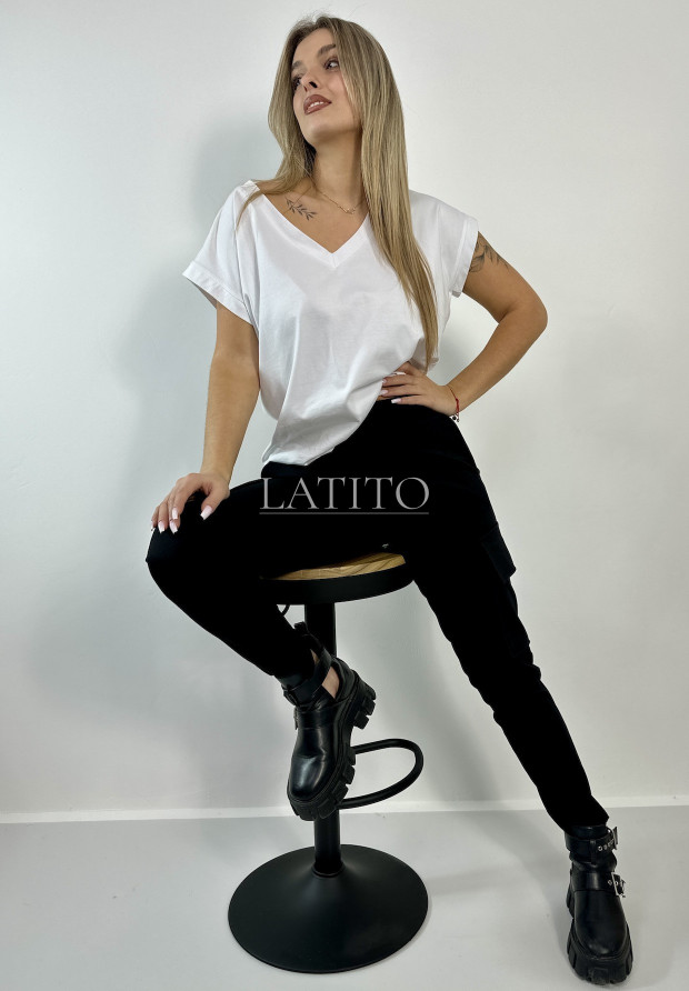 Materiałowe spodnie