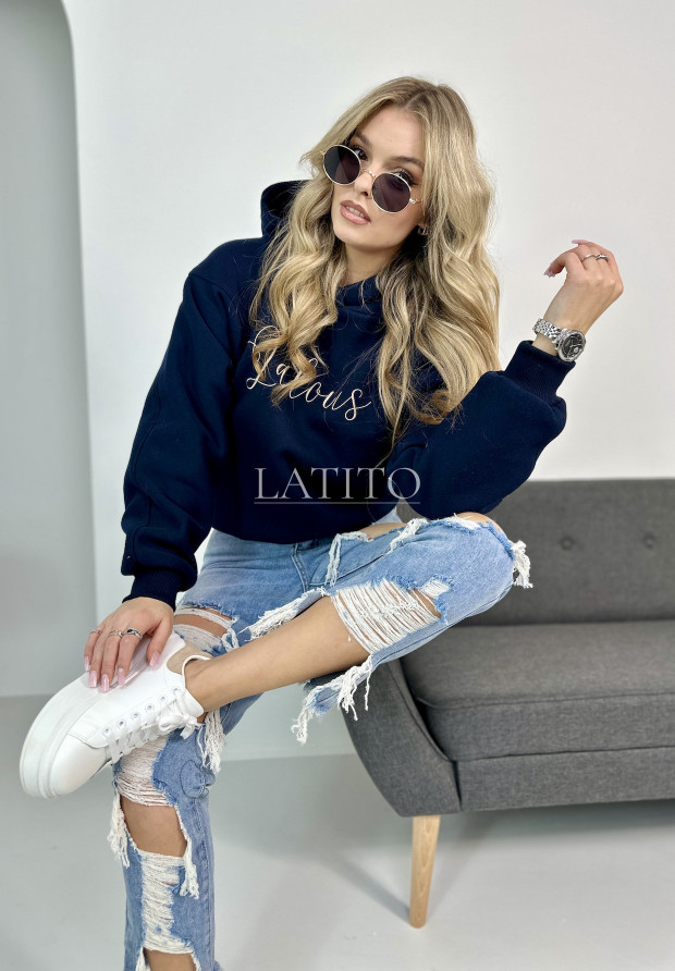 bluza damska z ozdobnym napisem