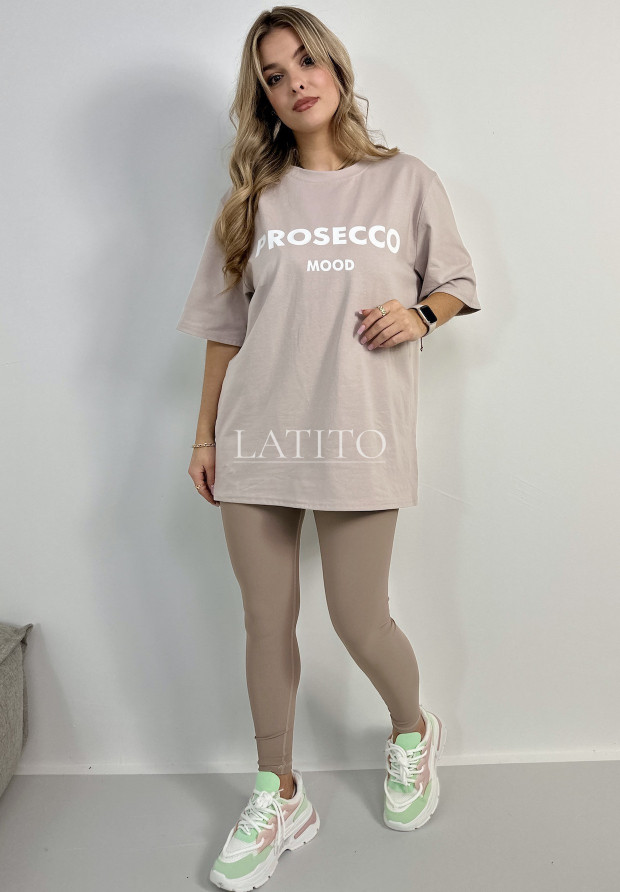 T-shirt oversize Prosecco Beige