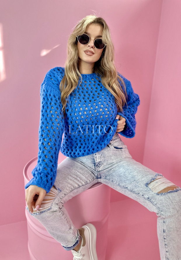 Sweter ażurowy Melody Blue