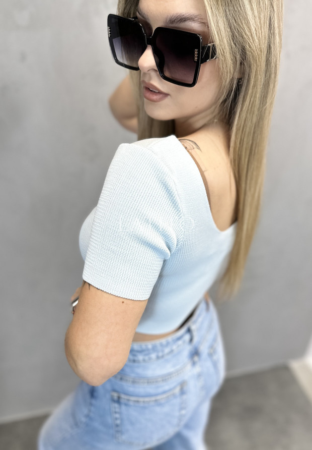 niebieski top damski