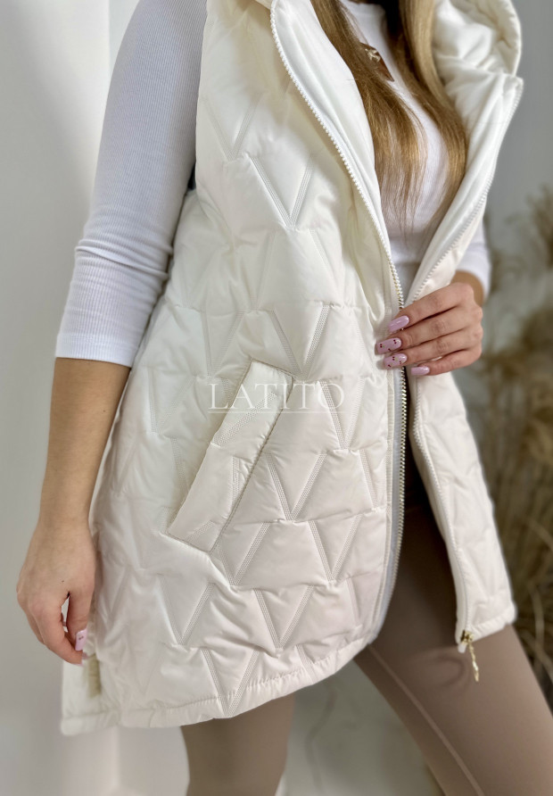 Długa pikowana kamizelka