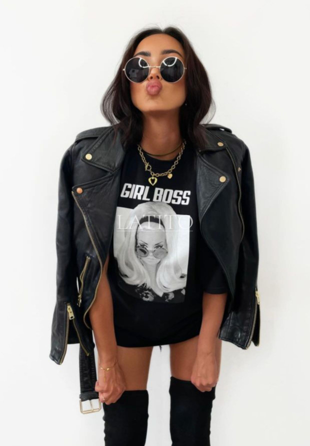 T-shirt lamilla czarny