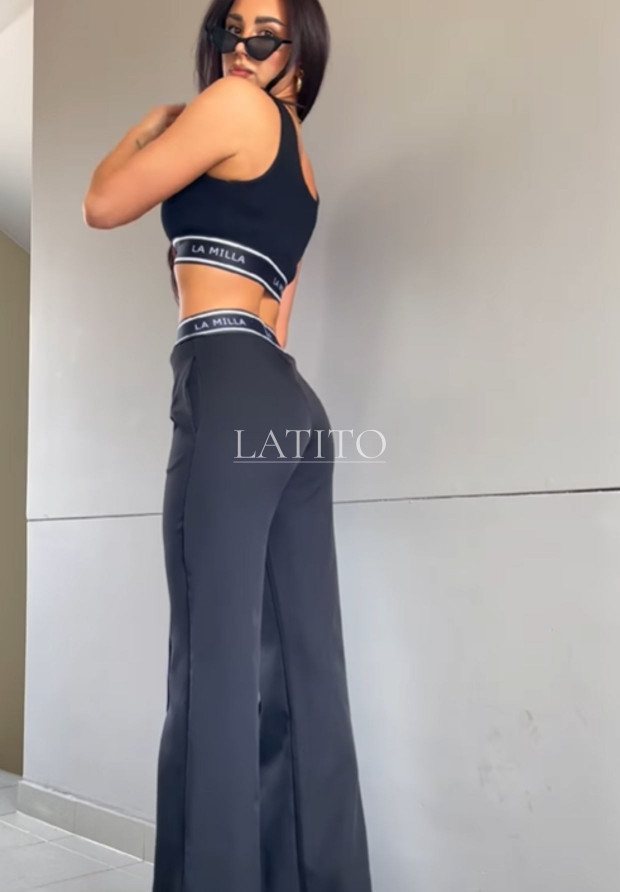 Czarne spodnie lamilla