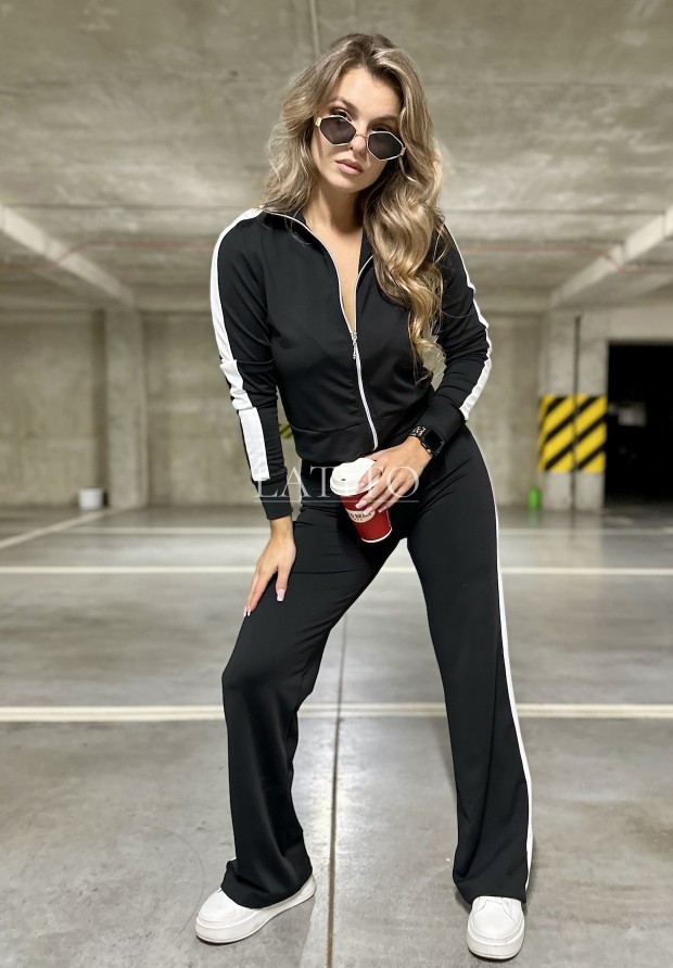 Komplet z bluzą rozpinaną