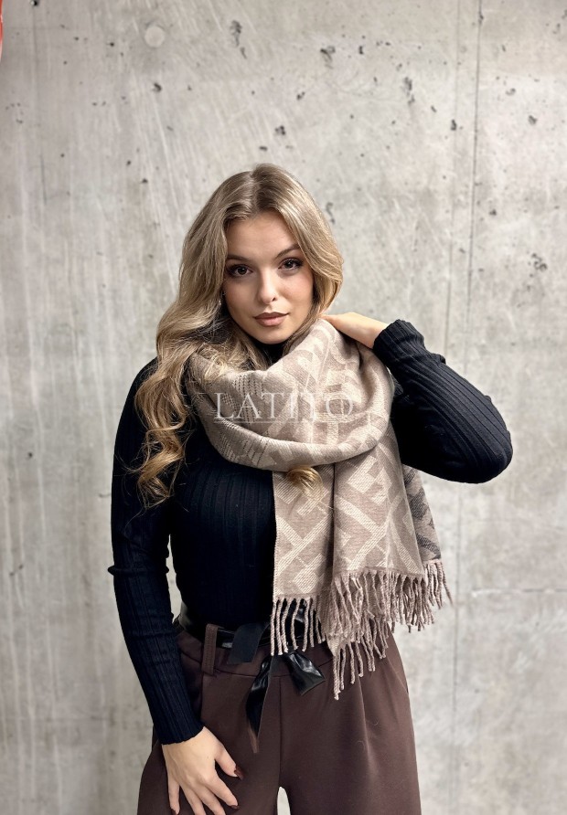 Dwustronny szal Winter Grey