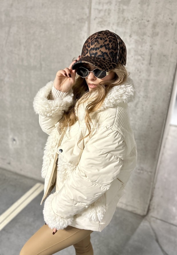 Czapka z daszkiem w panterkę Funny Brown