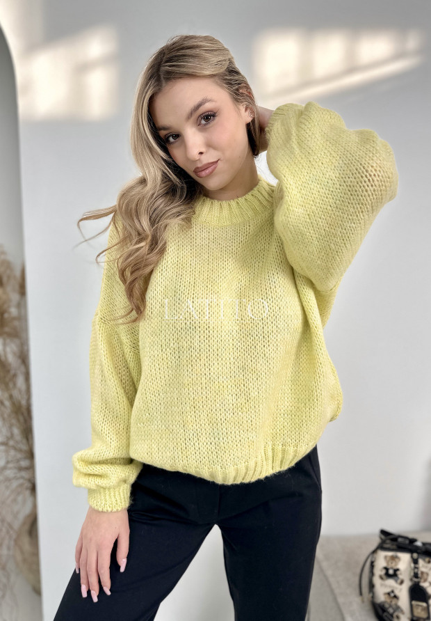 Sweter oversize Spring Yellow Melange