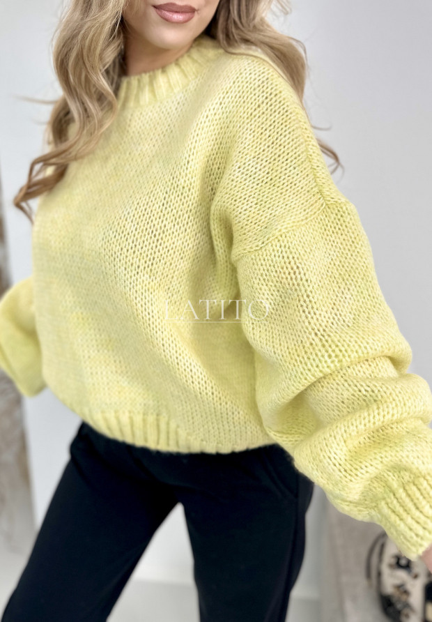 zółty sweter damski