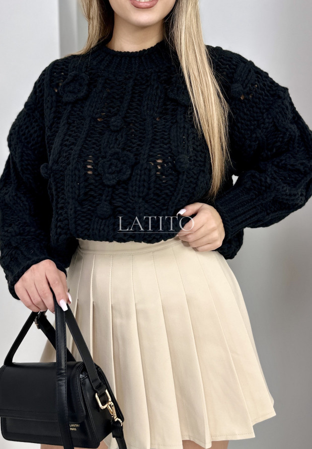 sweter z grubym splotem