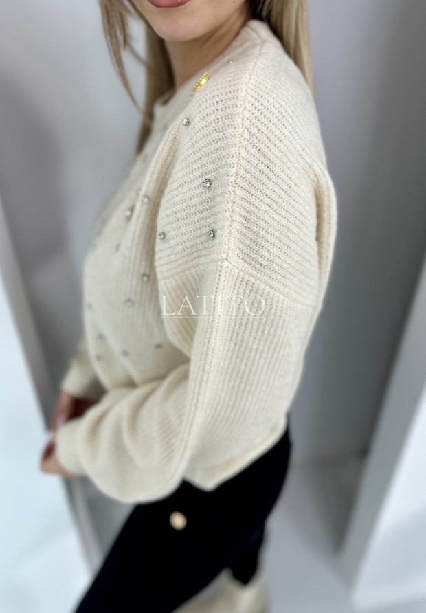 sweter z kryształkami