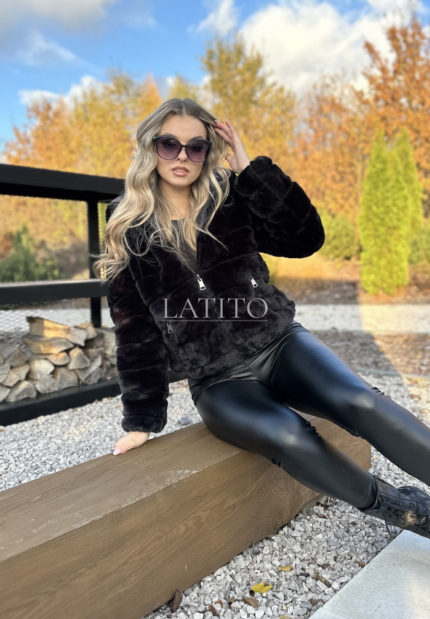 Dwustronna krótka kurtka-futerko Winter Bear Black
