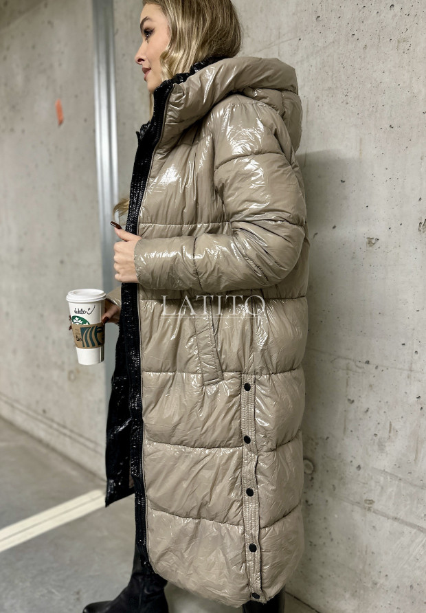 Długa pikowana kurtka December Styles Beige