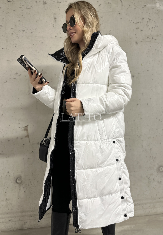 Długa pikowana kurtka December Styles White