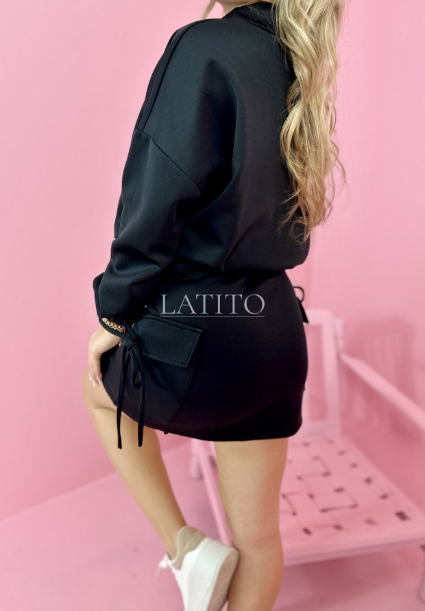 czarny komplet damski