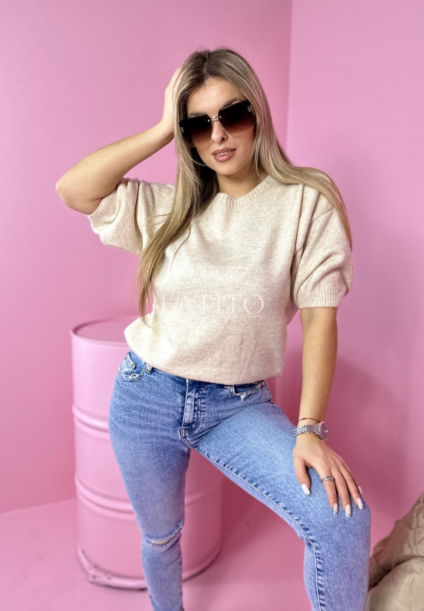 Krótki sweter Bloss Beige