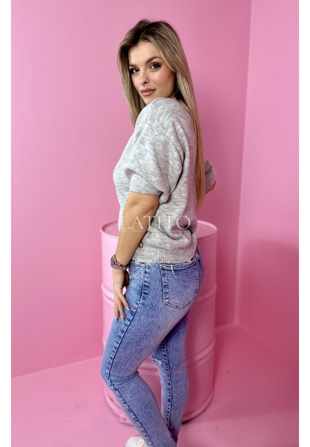 sweter z krótkim rękawem